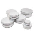 5~30g Empty Cosmetic Pot Cream Lip Balm Storage Container Jar Spiral Tin Case Silver Aluminum Box