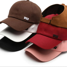 Summer Solid Color Sunflower Ponytail Baseball Cap for Women New Design Sports Sunshade Hats Wholesale