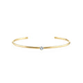 LOZRUNVE Jewelry China Manufacturer Simple Solitaire Thin Stacked Cuff Bangle Gold Women
