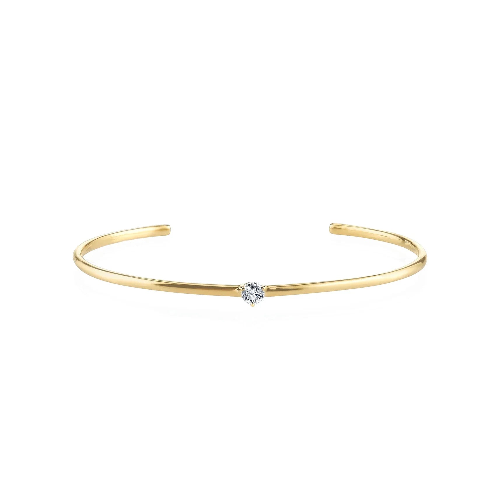 LOZRUNVE Jewelry China Manufacturer Simple Solitaire Thin Stacked Cuff Bangle Gold Women