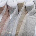Customized 24 Rows 11.5cm Width Crystal Rhinestone Banding Fabric Rhinestone Mesh Trimming for Decoration