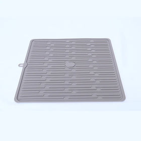 Custom Durable Square 40*40cm Anti-Skid Eco-Friendly Silicone Modern Washing Drainer Dry Rack Pad Sinks Protector Collapsible