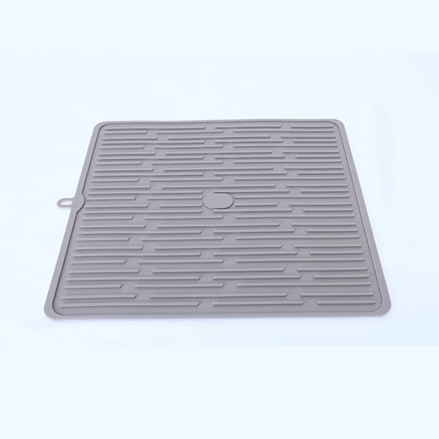 Custom Square 40*40cm Anti-Skid Home Eco-Friendly Modern Design Washing Drainer Dry Rack Pad Sinks Protector Collapsible