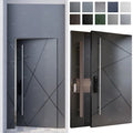 Germany Exterior Doors Manufacturer Villa House Smart Lock External Security Pivot Doors Cast Aluminum Main Entrance Door