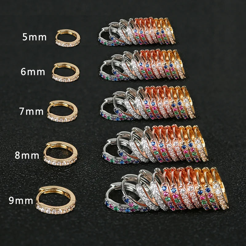 DAIHE Customizable 925 Silver Diamond Small Hoop Earrings Fashion Jewelry Ear Cuff Earring