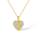 Zhongzhe Stainless Steel Heart Diamond Separable Pendant Women's Necklace 18K Gold Plated Link Trendy Waterproof Non-Tarnish