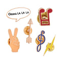 New Fashion Musical Note Yeah Gesture Lightning Arrow Enamel Brooch for Music Lovers Jeans Collar Pins Button Badge Kids Gifts