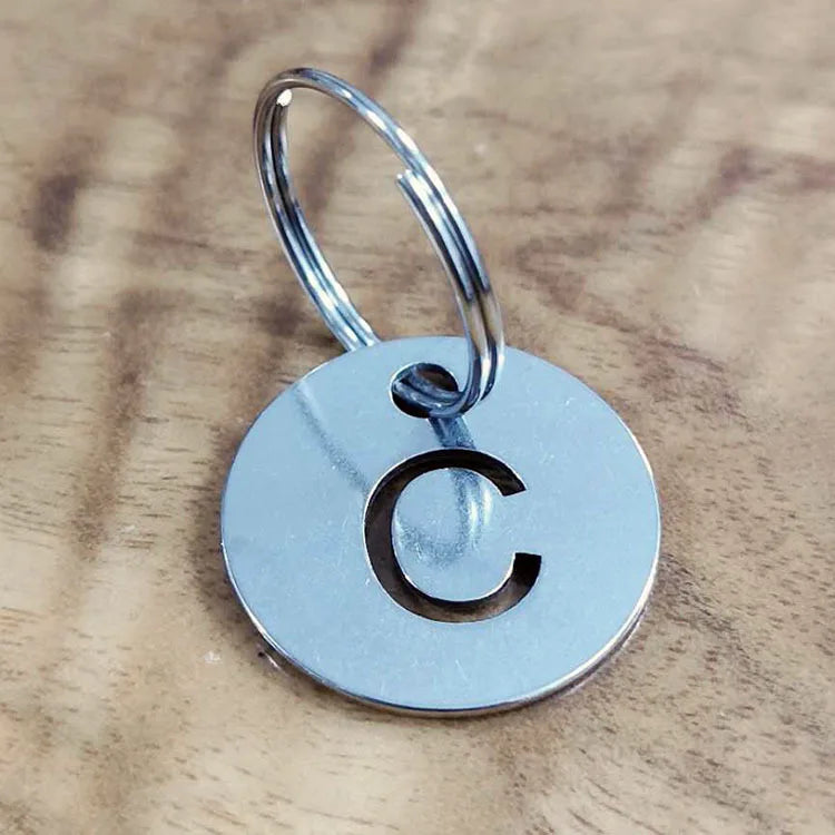 Wholesale Silver A-Z Alphabet Letter Number TagStainless Steel Numbered Marking Identification Hang Tags Luggage Labels ID Tag