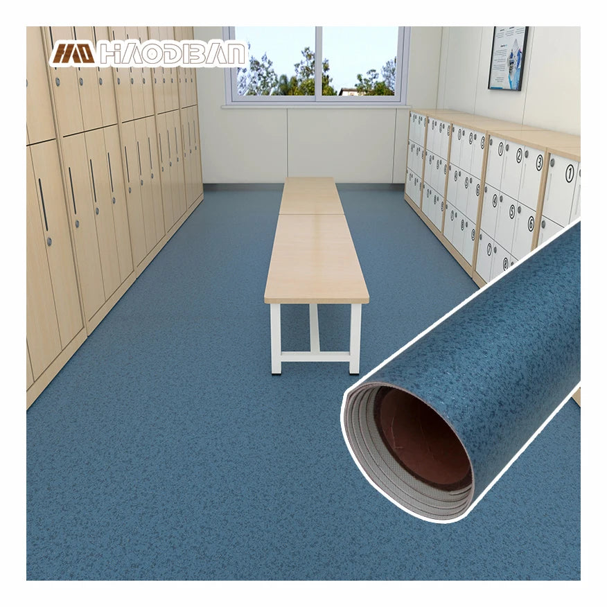 Non-Toxic Dense PVC Composite Sheet Flooring Vinyl Roll Anti-Slip Graphic Design for Preschool School Classroom Indoor Use