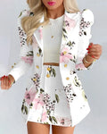 New Spring and Autumn Leisure Fashion Suit Women's Double-breasted Long Sleeve Skirt Suit Office Women Dress Skirt Set