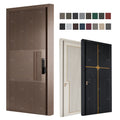 Italian Luxury Entry Modern Main Walnut Door Wooden Pivot Entry Doors for House Exterior Doors