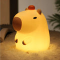 Creative Room Decoration LED Capybara Night Light USB Rechargeable Cartoon Animal Nursery Lamp Silicone Cute Capybara Night Lamp