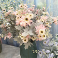Professional Manufacture Promotion Price New Big Dahlia Chrysanthemum Artificial Flowers Decorative