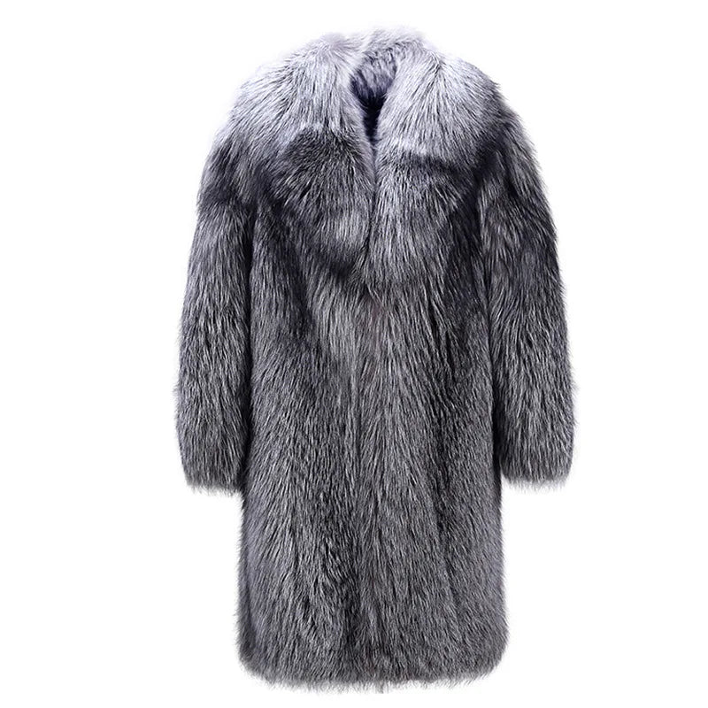 Fashionable Size 6XL Long Plus Size Faux Fur Coat Men Custom Men Faux Fur Coat Winter Jacket for Men Winter 2024