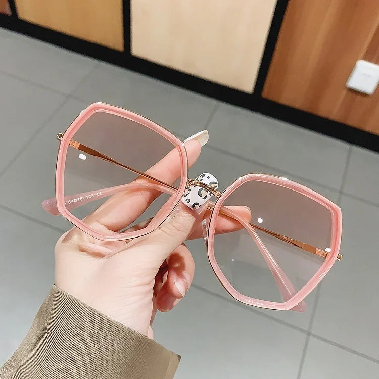 Wholesale Cheap Price Anti Glare Sun Glasses Metal Legs Colorful Oculos Fashion Custom logo Polygon Frame Sunglasses for Ladies