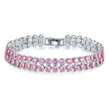 2025 Crystal Luxury Beaded Zircon Stainless Steel Bracelet for Women