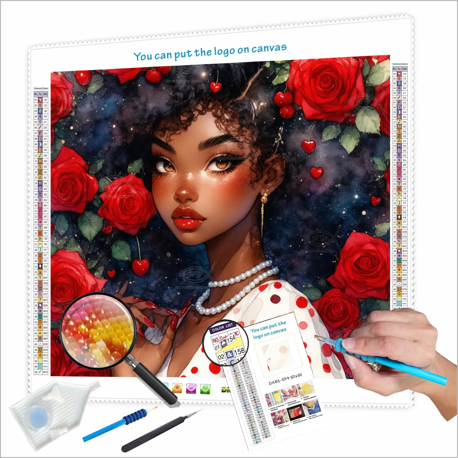 G-147 Diamond Painting Custom Mosaic Art Wall Decor Portrait Paint DIY 5D Canvas Beauty Diamond Painting Kit