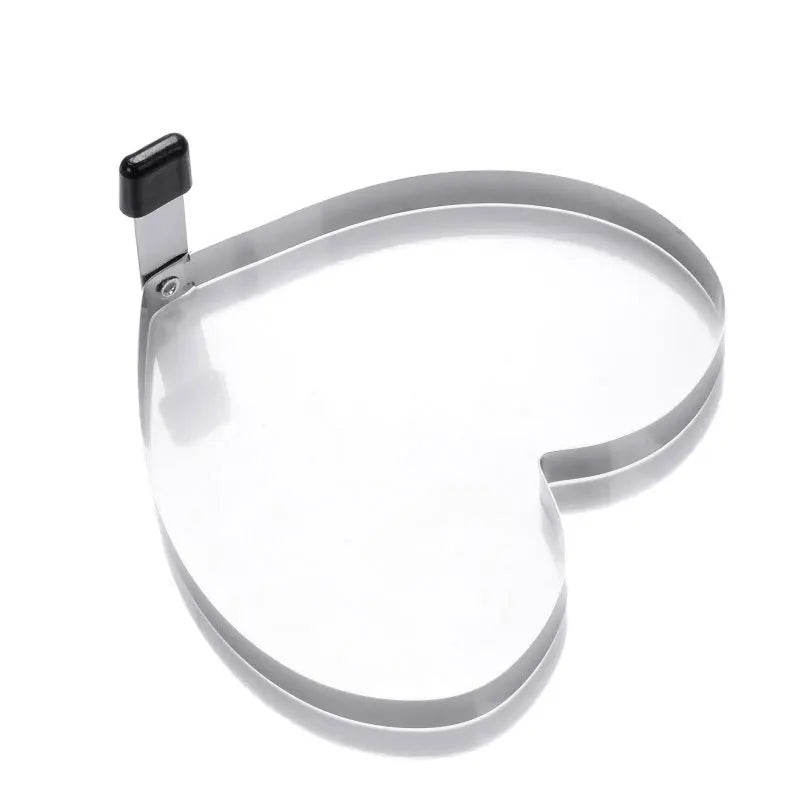 Heart Shaped Stainless Steel Egg Mold & Frying Tool with Eco-Friendly Design for Perfectly Cooked Egg Rings Hand Wash Only