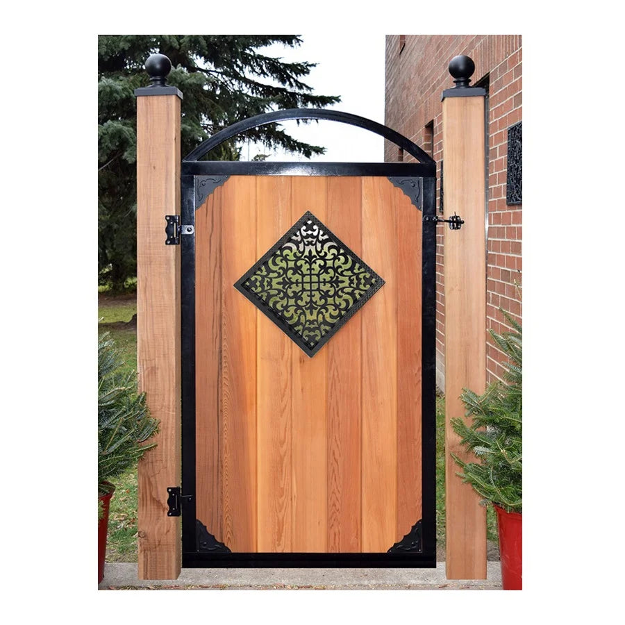 Popular Design Decorative Square Aluminum Gate Inserts Ornaments Cast Aluminum Fence Hardware 3D Modeling Easily Assembled