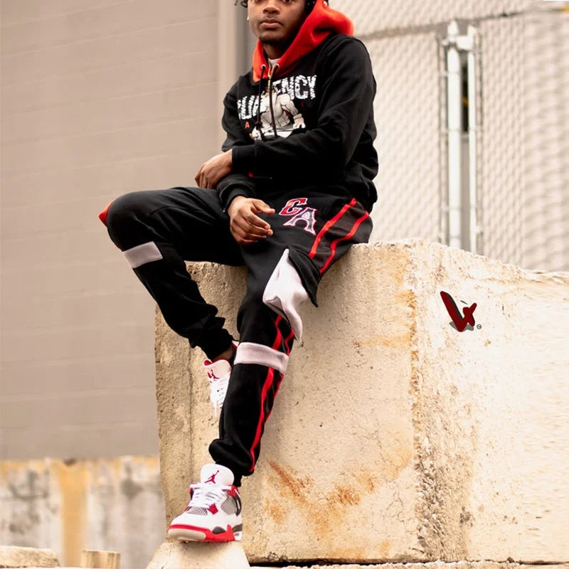 Wholesale Plain Hoodies 100% Cotton Sweatshirt Custom Logo Men Sports Oversized Sweater Tracksuit Set Hoodie