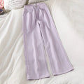 Women's Jeans Vintage Straight Baggy High Waist Korean Fashion Streetwear Casual Pants Femme Wide Leg Purple Mom Denim Trouser