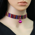 Vintage Bohemian Neck Necklace Belt Buckle Bell Pendant Collar Necklace