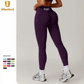 Custom Yoga Sports High Waist Seamless Butt Scrunch Thread 25 Inch Gym Leggings for Women