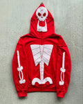 2 Custom All Over Print Winter Embroidered Pullover Hoodie 100% Cotton Heavyweight Fleece Full Zip