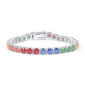 Abiding Wholesale 925 Sterling Silver Necklace Chain China Factory Hip Hop Tennis Bracelet Rainbow Moissanite Tennis Chains