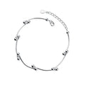 925 Sterling Silver Beanie Knot Adjustable Bracelet for Women Fashion Fine Jewelry Silver Accessories