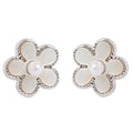 Korean Style Flower Hoop Earings 18K Gold Plated 925 Sterling Silver Tiny Summer Sublimation Stud Earring