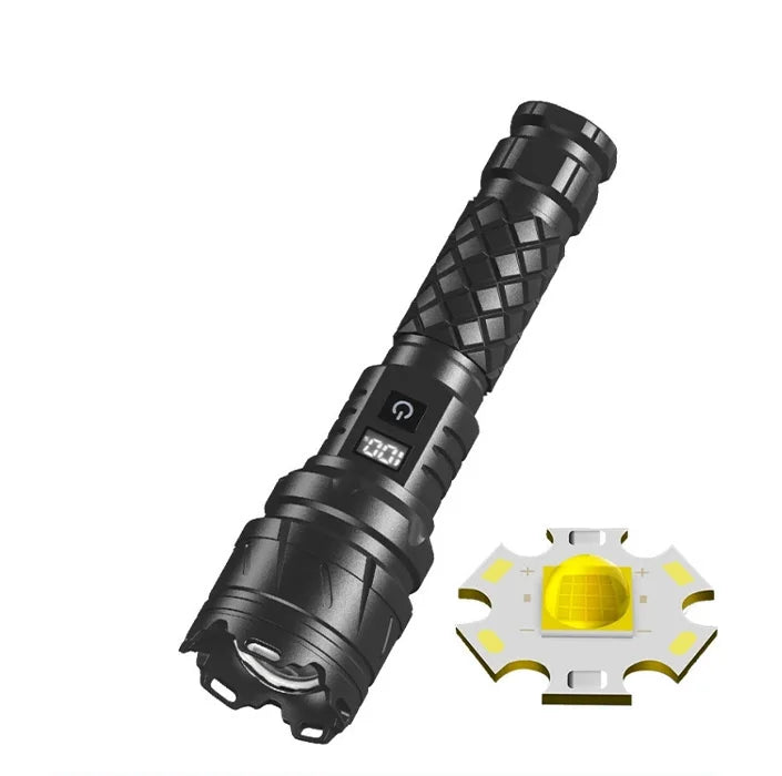 P160 Attack Head Power Bank Telescopic Zoom Waterproof Rechargeable Usb Led Tactical Torch Light Outdoor Flashlight