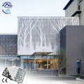 Modern Architectural Facade Decorative Aluminum Perforated Veneer Laser Cut Cladding for Villa Mall Curtain Wall