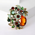 Crystal Large Glass Brooch and Corsage Vintage Rhinestone Brooches for Ladies' Clothing Accessories