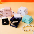 Fashion Custom logo Zipper Vintage Purple Simple Acrylic Jewelry Organizer clear Lid Base Packaging Ring Box for Drawer Storage
