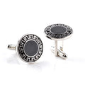 New Style Hot Sale Round Cufflinks Only Luxury Black square Long Sleeve Shirt With Cuff Link for Men