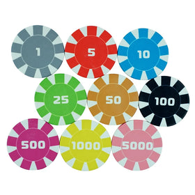 Free Custom logo Design Ceramic Poker Chips10g 39mm Ept Manufacture Colored with Numbers Value Chip for Caisno Game Tokens