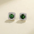 Silver Square Stud Earrings Women'S Aaa Zircon Wholesale Elegant Silver Hypoallergenic Small Moissanite Stud Earrings for Women