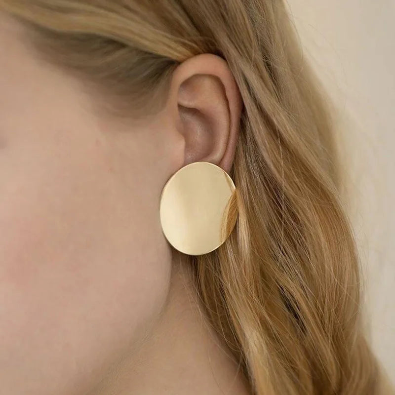 Wholesale Fashion Woman Girl Plain Silver Hoop Round Earring Ear Stud