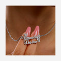Custom Letters Necklaces Shiny Frosted Butterfly Pendant Personalized Name Necklace