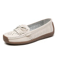 New Style Loafers Large Size 35-41 Genuine Leather Metal Buckle Shallow Mouth Mother Shoes for Women