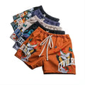 OEM Custom Logo Men's Gym Mesh Graphic Sweat Shorts Loose Fit Drawstring Fashion Casual Shorts