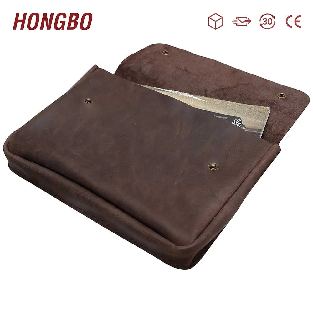 Genuine Vintage Leather A4 Size Folder Unisex Vintage Leather Folder for Papers and Documents