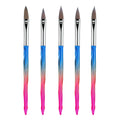 Nail Salon Tool Acrylic Nail Art Liner Brushes 14/18/19mm Kolinsky Nail Gel Brush
