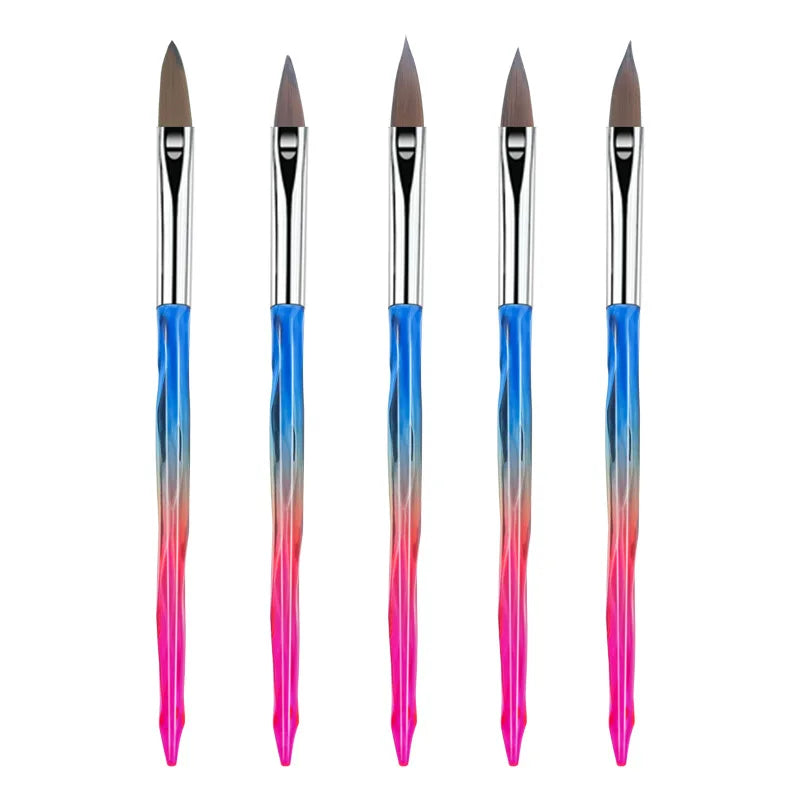 Nail Salon Tool Acrylic Nail Art Liner Brushes 14/18/19mm Kolinsky Nail Gel Brush