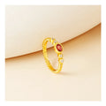 Customizable 1 PCS 925 Silver Natural Color Treasure Ring Thick Gold Plating Hand Inlaid Magnesium Aluminum Garnet for Weddings
