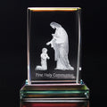 Small Bridge Professional Custom Color Glass Stand First Holy Communion Baptism Crystal Crafts and Gifts