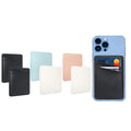 Hot Selling Custom Minimalism PU Leather Cellphone Adhesive Slim Credit Card Holder with No Closure and 3 Cards Capacity