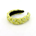 Dream Fashion Top Knotted Pearl Big Boho Hairband Hair Clasp Luxury Jacquard Handmade Headband for Christmas Wholesales MegaBDM