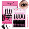 Vegan Friendly Soft Touch 8-18mm Multi-Row Tray Fluffy Wispy Cat Eye DIY Cluster Eyelashes MegaBDM